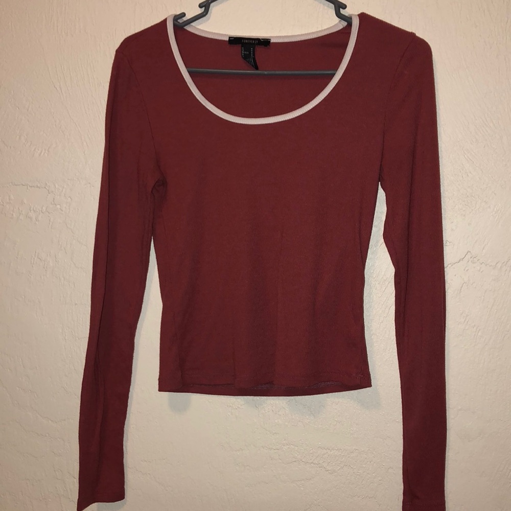 Long sleeve ringer tshirt